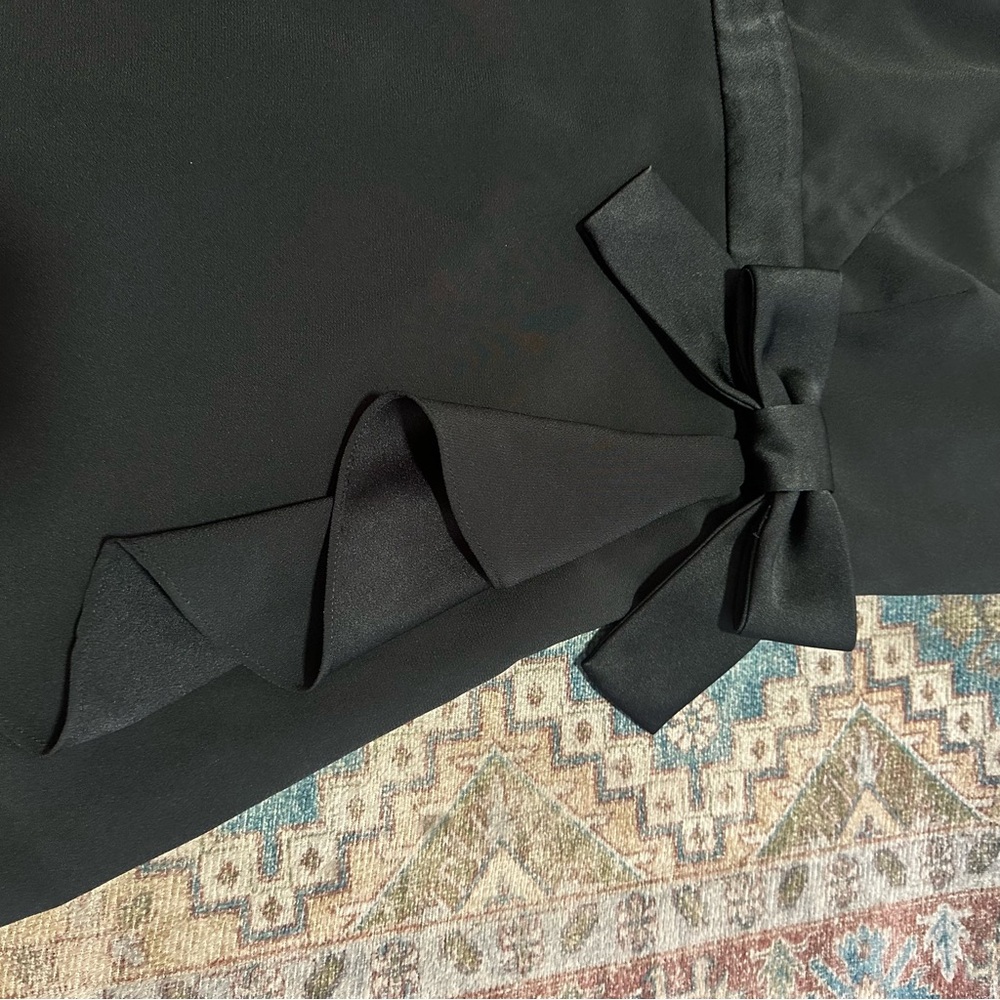 Y2K Talbots black bow tank top size 6P petite - Picture 4 of 7